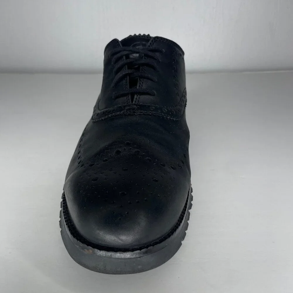Cole Haan ZERØGRAND Black Leather Wingtip Oxfords Gorpcore Business Casual 9M